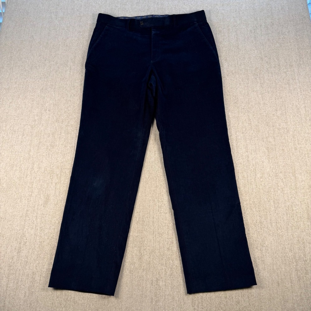 Lauren Ralph Lauren Black Label Corduroy Pants Mens 33x30 Navy Blue Straight Leg